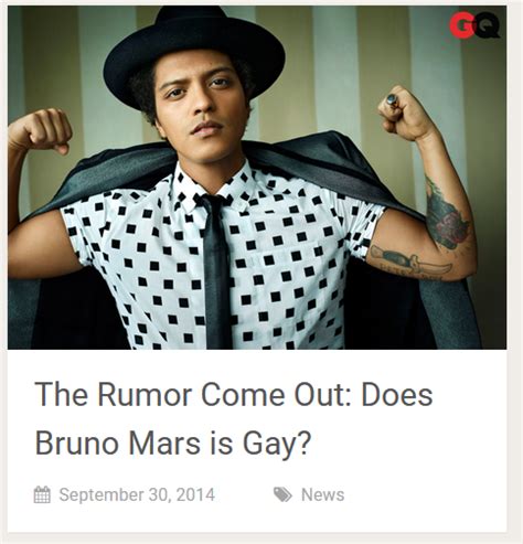 bruno mars is a gay